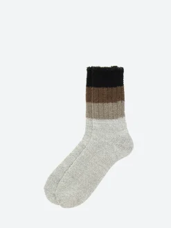 A Hope Hemp - HSK-287 Color Block Socks in Black