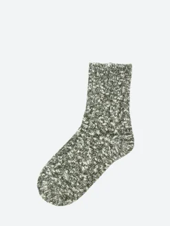 A Hope Hemp - SHSK007 Speckled Crew Sock in Khaki