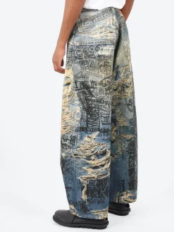 Acne Studios - 2023 Super Baggy Fit Jeans in Mid Blue