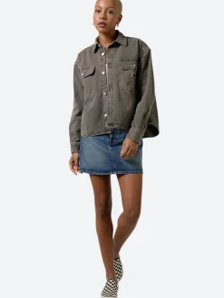 Acne Studios - Denim Mini Skirt in Light Blue Vintage