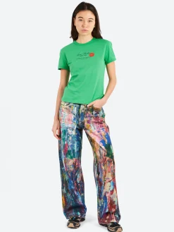 Acne Studios - Etza Business Card T-Shirt in Bright Green