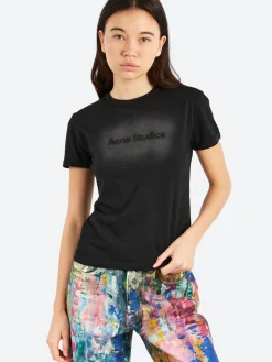 Acne Studios - Etza Faded Logo T-Shirt in Black