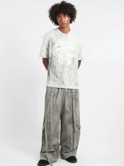 Acne Studios - Exford U Bow Logo T-Shirt in Faded Black