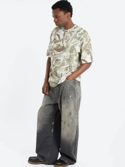 Acne Studios - Exford U Camo Vintage T-Shirt in Concrete