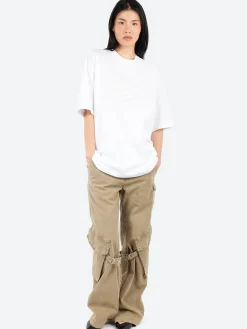 Acne Studios - Exford U Pique Tourist Logo T-Shirt in Optic White