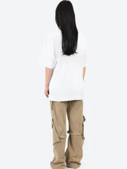 Acne Studios - Exford U Pique Tourist Logo T-Shirt in Optic White