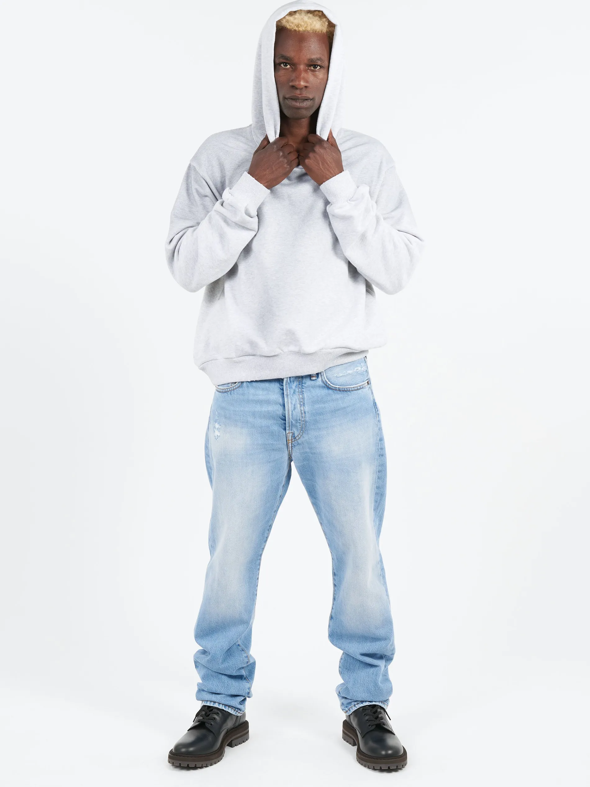 Acne Studios - Franciska H U 1996 Hoodie in Pale Grey Melange