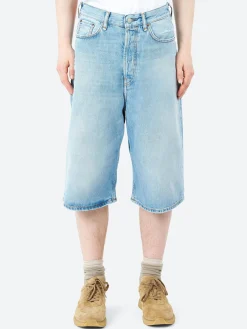 Acne Studios - Judda Vintage Denim Shorts in Light Blue Vintage