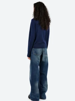 Acne Studios - Keny Yak Cardigan in Navy Melange