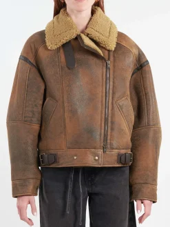 Acne Studios - Lakota Biker Jacket in Brown