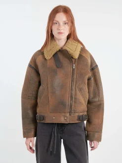 Acne Studios - Lakota Biker Jacket in Brown