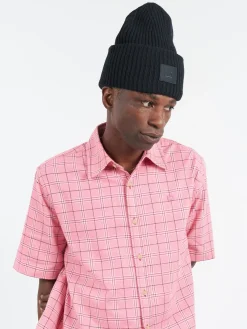 Acne Studios - Large Face Logo Beanie in Black