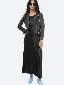 Acne Studios - Leather Biker Jacket in Black