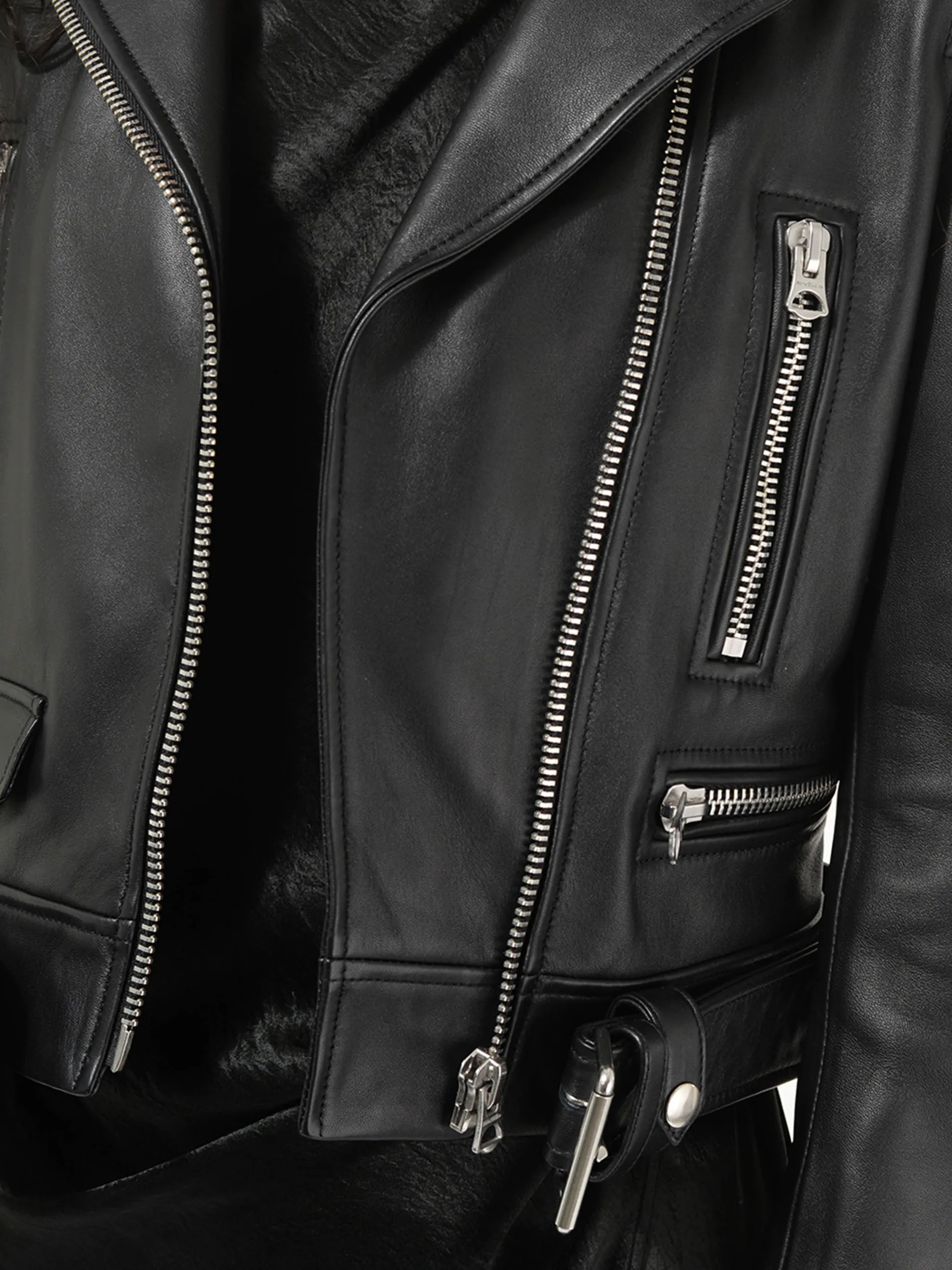 Acne Studios - Leather Biker Jacket in Black