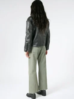 Acne Studios - Lilket Sanded Leather Biker Jacket in Black