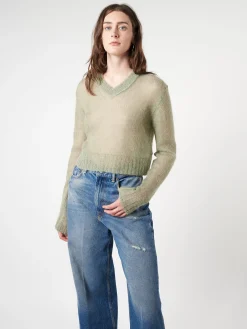 Acne Studios - Mohair Blend Jumper in Sage Green