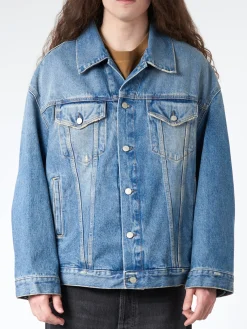 Acne Studios - Morris Oversized Denim Jacket in Mid Blue