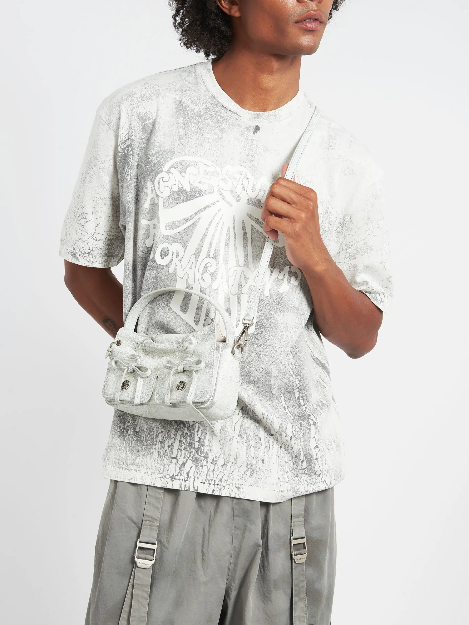 Acne Studios - Multipocket Micro Bag in White and Grey