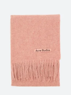 Acne Studios - Narrow Wool Fringe Scarf in Rose Melange