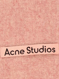 Acne Studios - Narrow Wool Fringe Scarf in Rose Melange