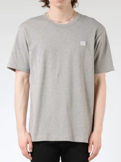 Acne Studios - Nash Face T-Shirt in Light Grey Melange