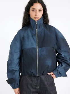 Acne Studios - Odill P Wave Dyed Nylon Jacket in Stone Black