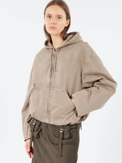 Acne Studios - Olido Heavy Twill Hoodie in Charcoal Grey