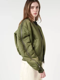 Acne Studios - Onad Nylon Bomber in Hunter Green