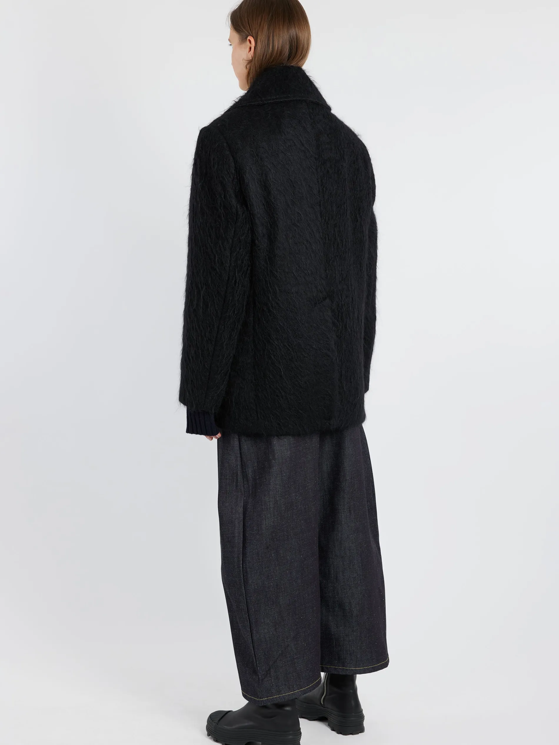 Acne Studios - Opeala Messy Hair Coat in Black