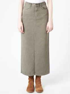 Acne Studios - Philon Saxon Denim Skirt in Anthracite Grey