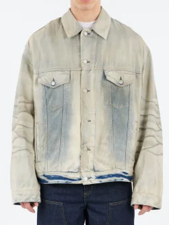 Acne Studios - Robert U Carver Oversized Fit Denim Jacket in Light Blue