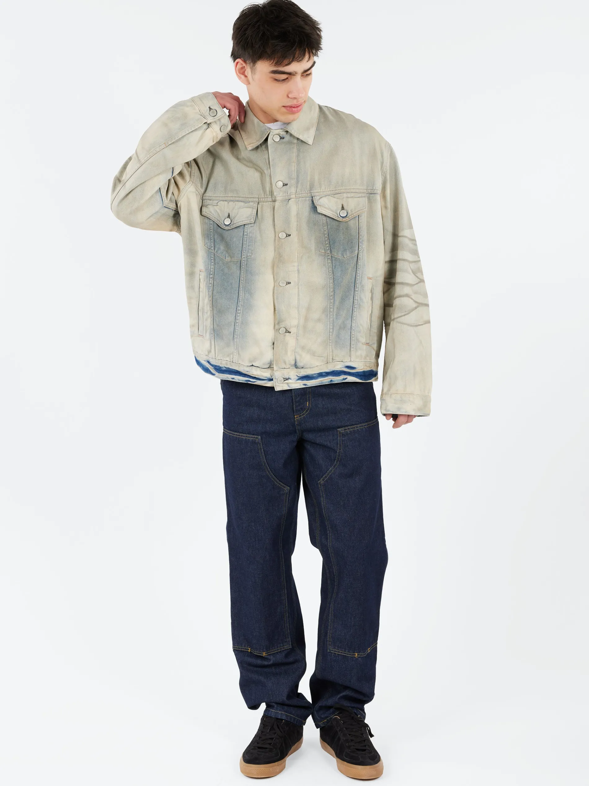 Acne Studios - Robert U Carver Oversized Fit Denim Jacket in Light Blue