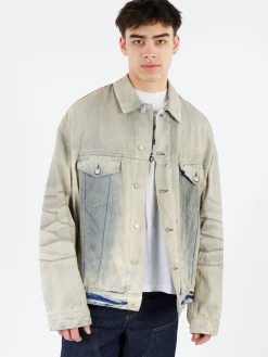 Acne Studios - Robert U Carver Oversized Fit Denim Jacket in Light Blue