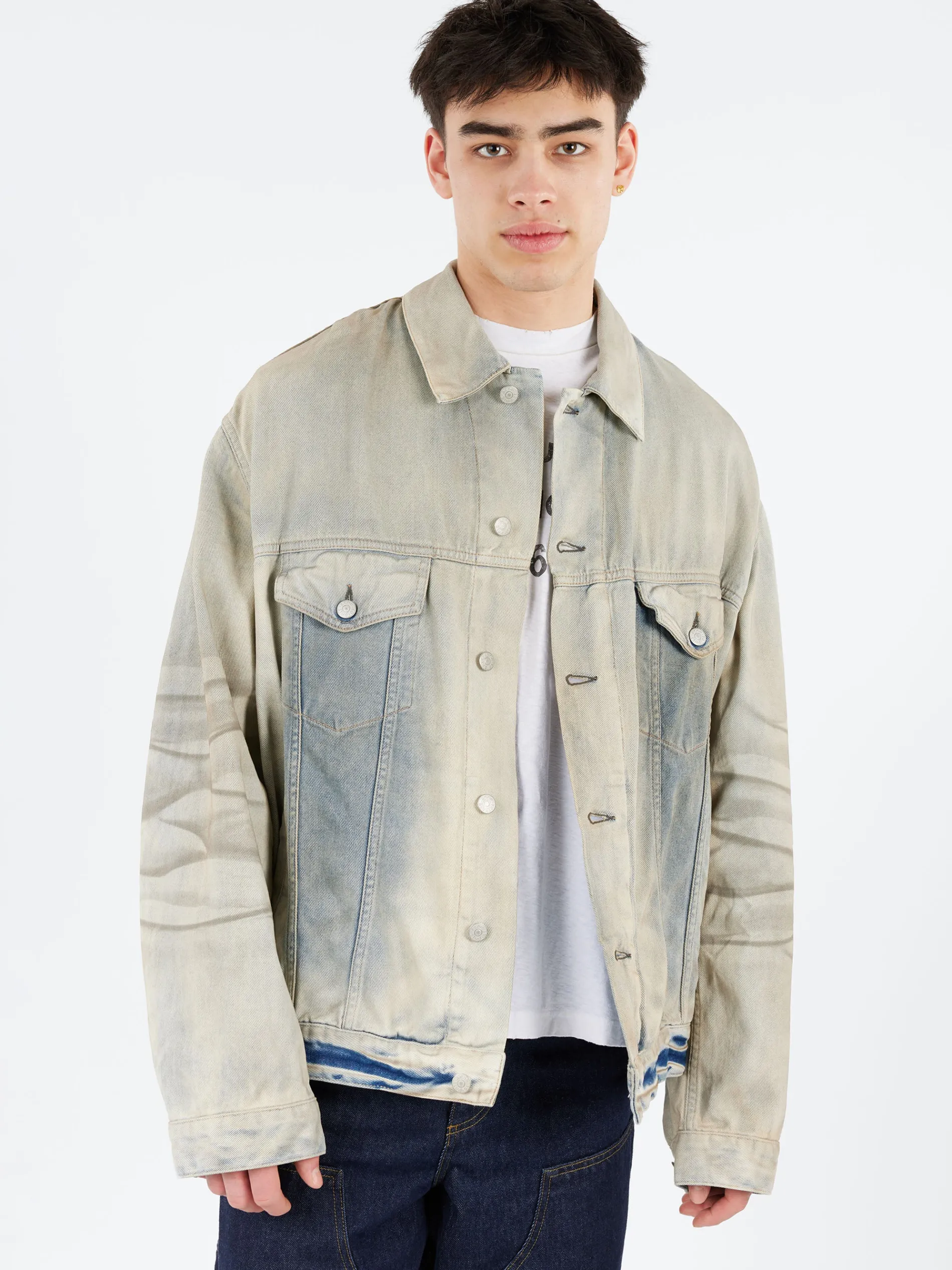 Acne Studios - Robert U Carver Oversized Fit Denim Jacket in Light Blue