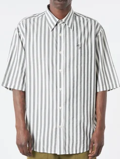 Acne Studios - Sandrok Stripe Button-Up Shirt in Black and White