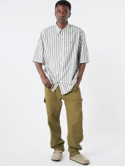 Acne Studios - Sandrok Stripe Button-Up Shirt in Black and White