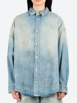 Acne Studios - Seta U Trafalgar Denim Button-Up Shirt in Light Blue
