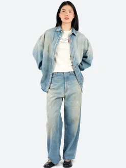 Acne Studios - Seta U Trafalgar Denim Button-Up Shirt in Light Blue