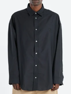 Acne Studios - Setar LS Cotton Pique Button-Up Shirt in Black