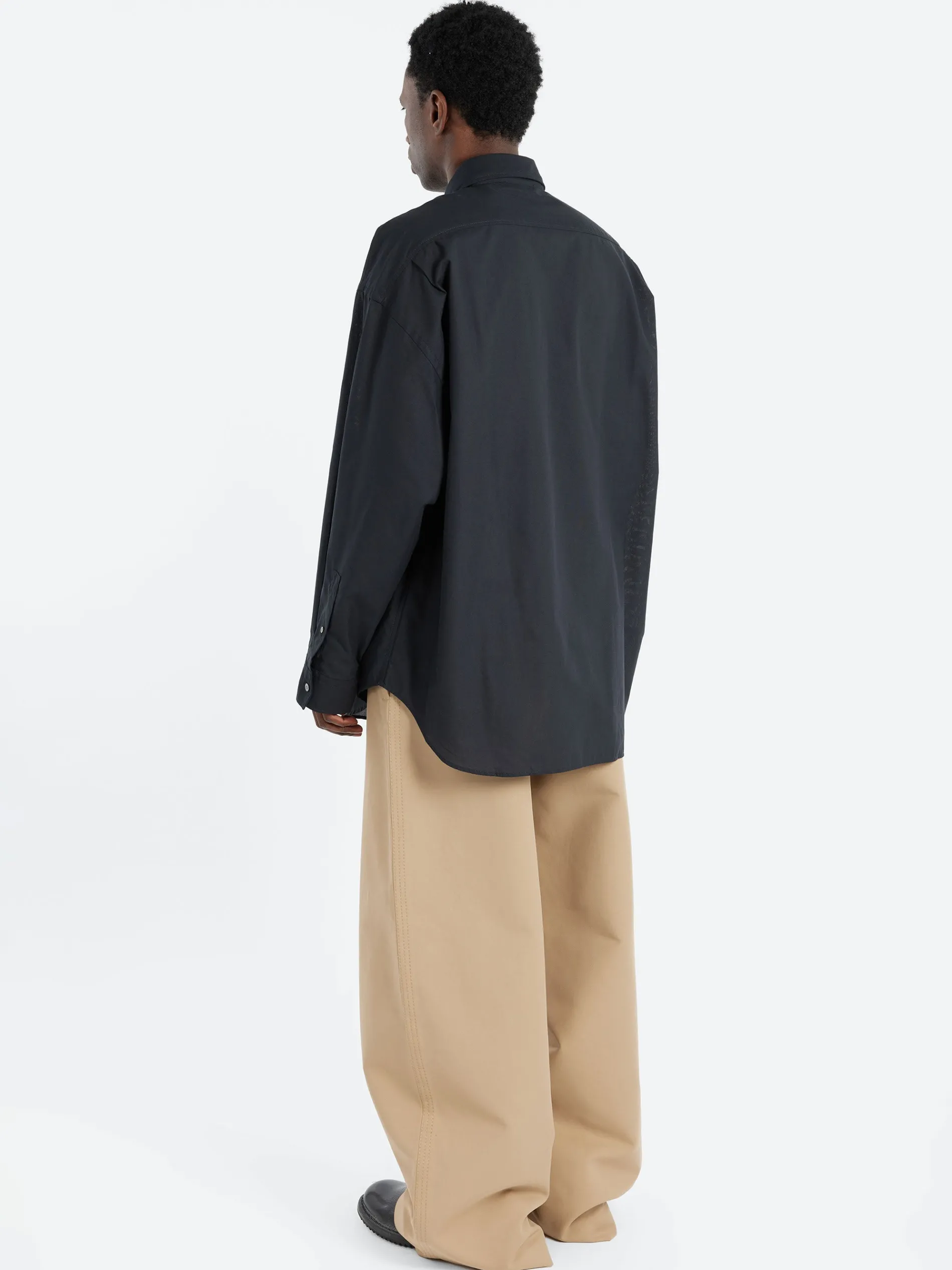 Acne Studios - Setar LS Cotton Pique Button-Up Shirt in Black