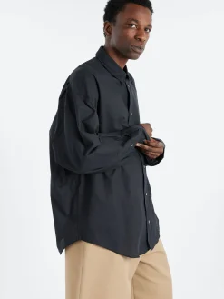 Acne Studios - Setar LS Cotton Pique Button-Up Shirt in Black