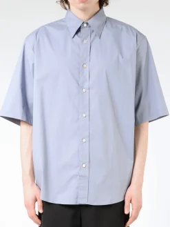 Acne Studios - Short Sleeve Button-Up in Dusty Blue