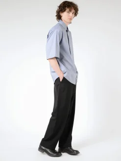 Acne Studios - Short Sleeve Button-Up in Dusty Blue