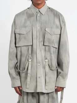 Acne Studios - Siguel Cotton Twill Shirt in Mid Grey