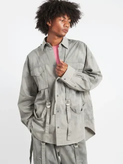 Acne Studios - Siguel Cotton Twill Shirt in Mid Grey