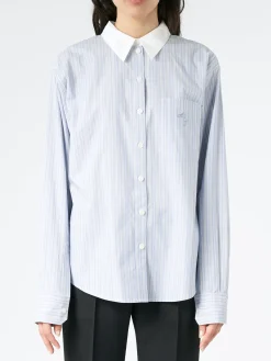 Acne Studios - Striped Cotton Shirt in Blue/White