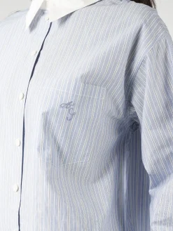 Acne Studios - Striped Cotton Shirt in Blue/White