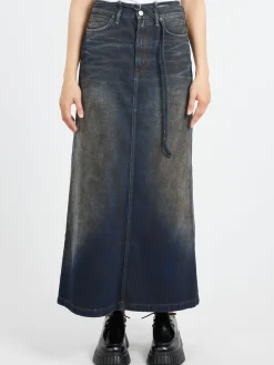Acne Studios - Talia Darkside Denim Skirt in Dark Blue