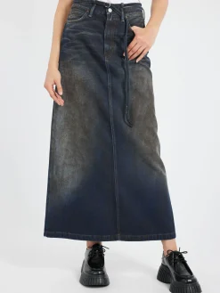 Acne Studios - Talia Darkside Denim Skirt in Dark Blue
