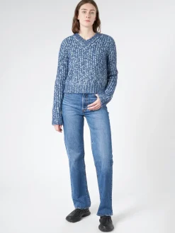 Acne Studios - Wool Blend Jumper in Aqua Blue/Multi